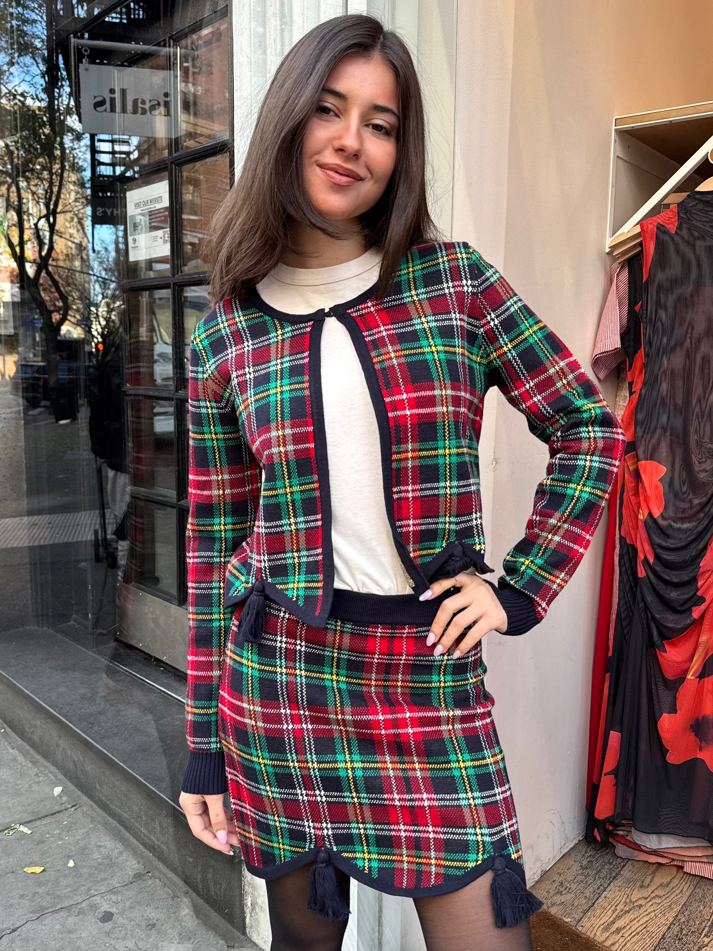 Clara Cardigan in Tartan