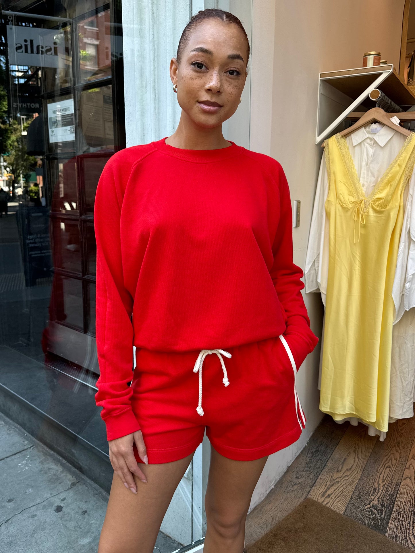 Eco Terry Crewneck in Tomato