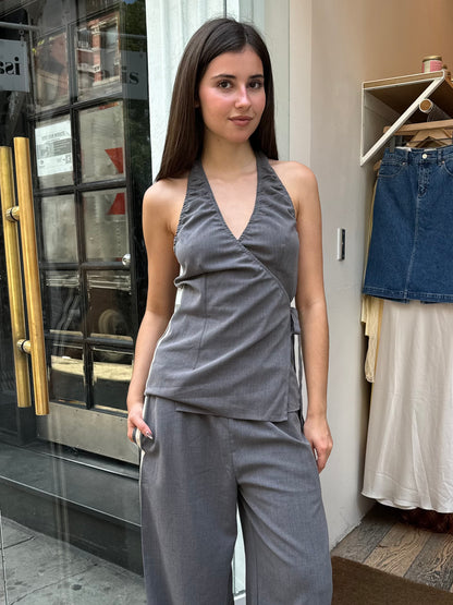 Alta Halter Top in Grey