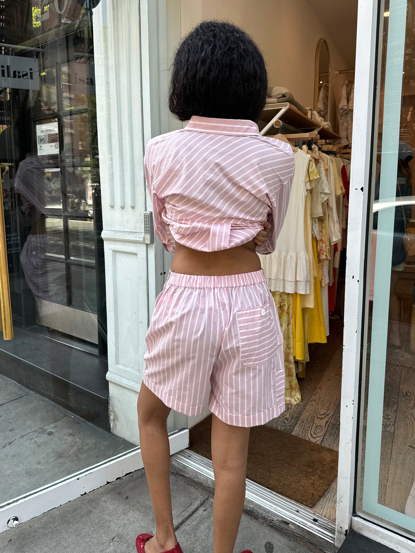 Work Short in Pink/White