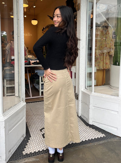 Pamela Midi Skirt in Latte