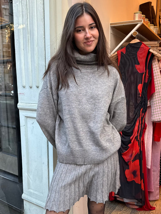 Cynthia Turtleneck Sweater in Grey