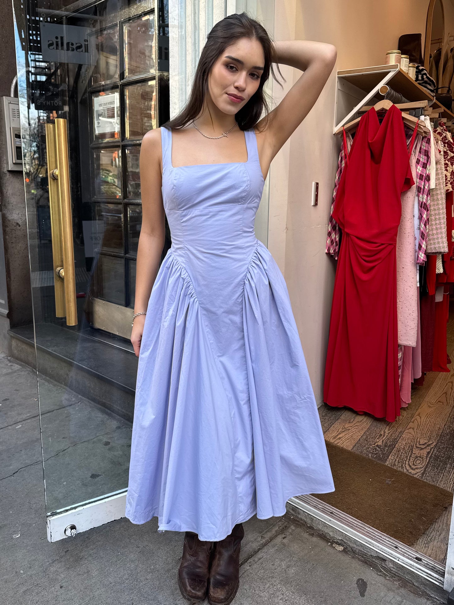 Vinya Dress in Periwinkle Blue