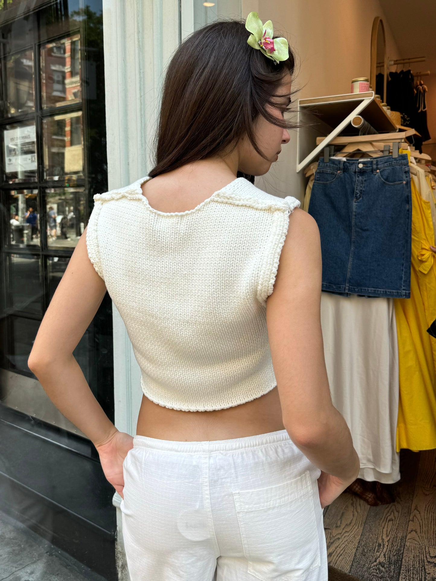 Meyer Knit Top in White