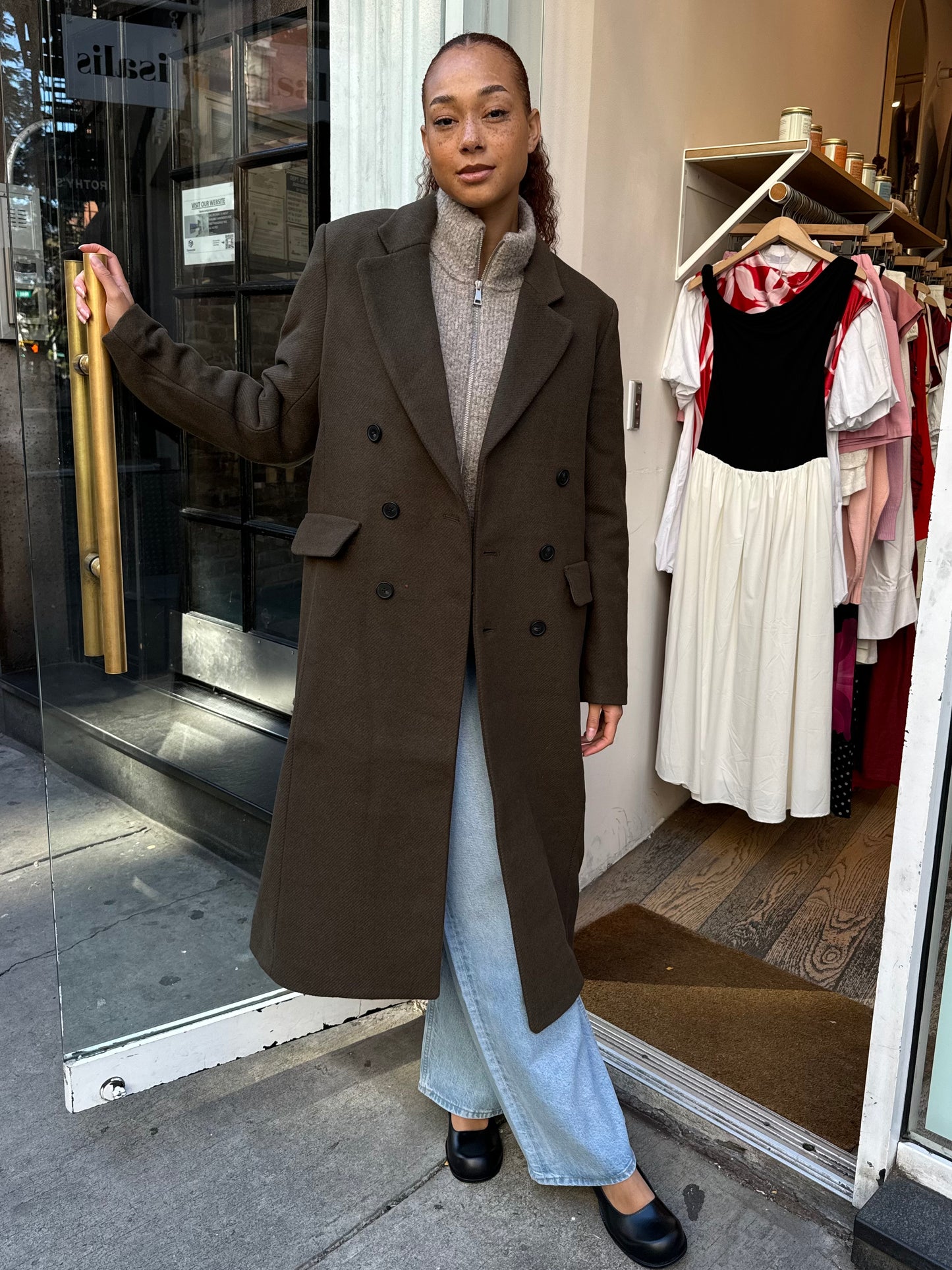 Prescott Wool Coat in Caper