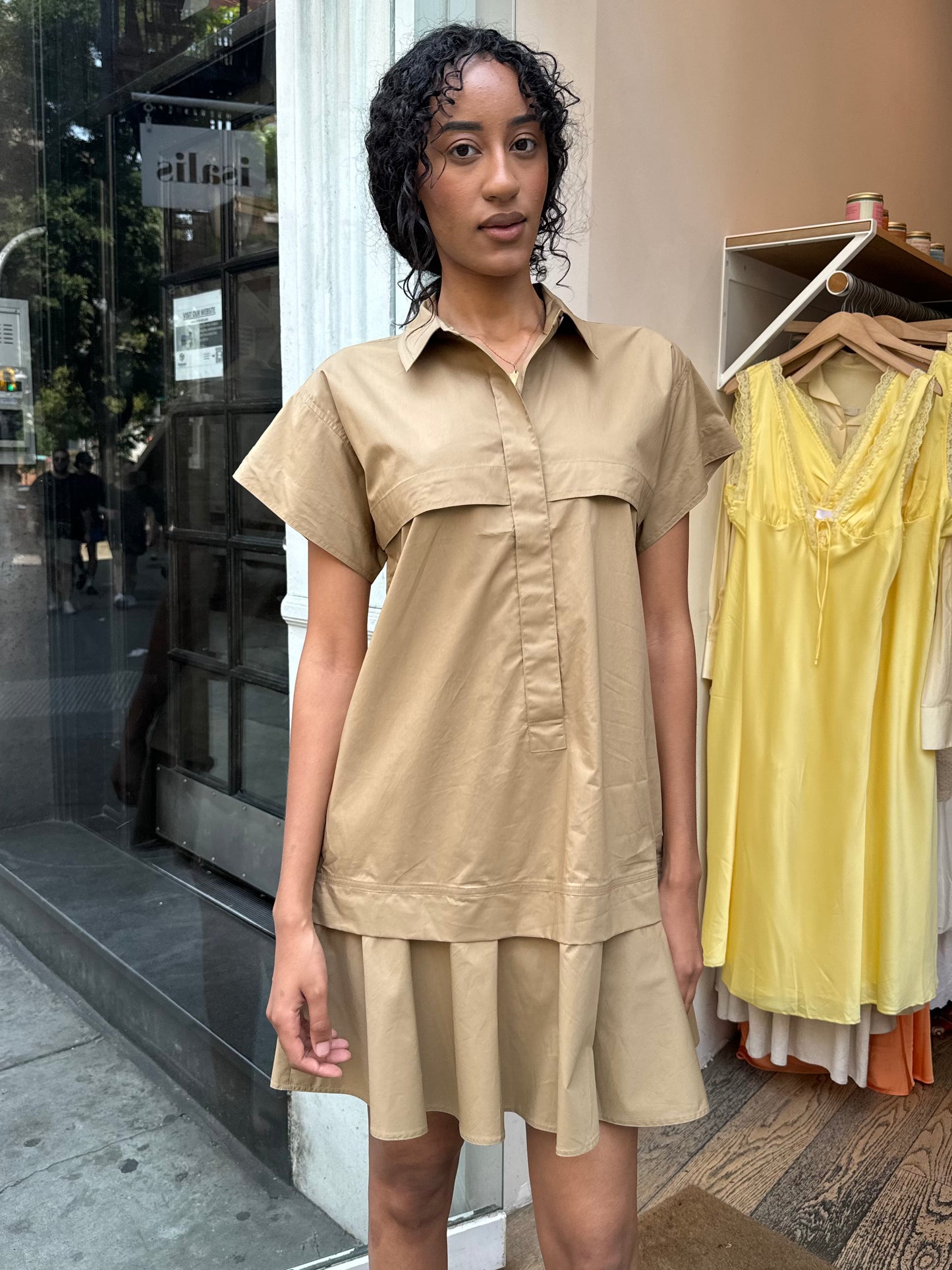 Addison Dress in Khaki