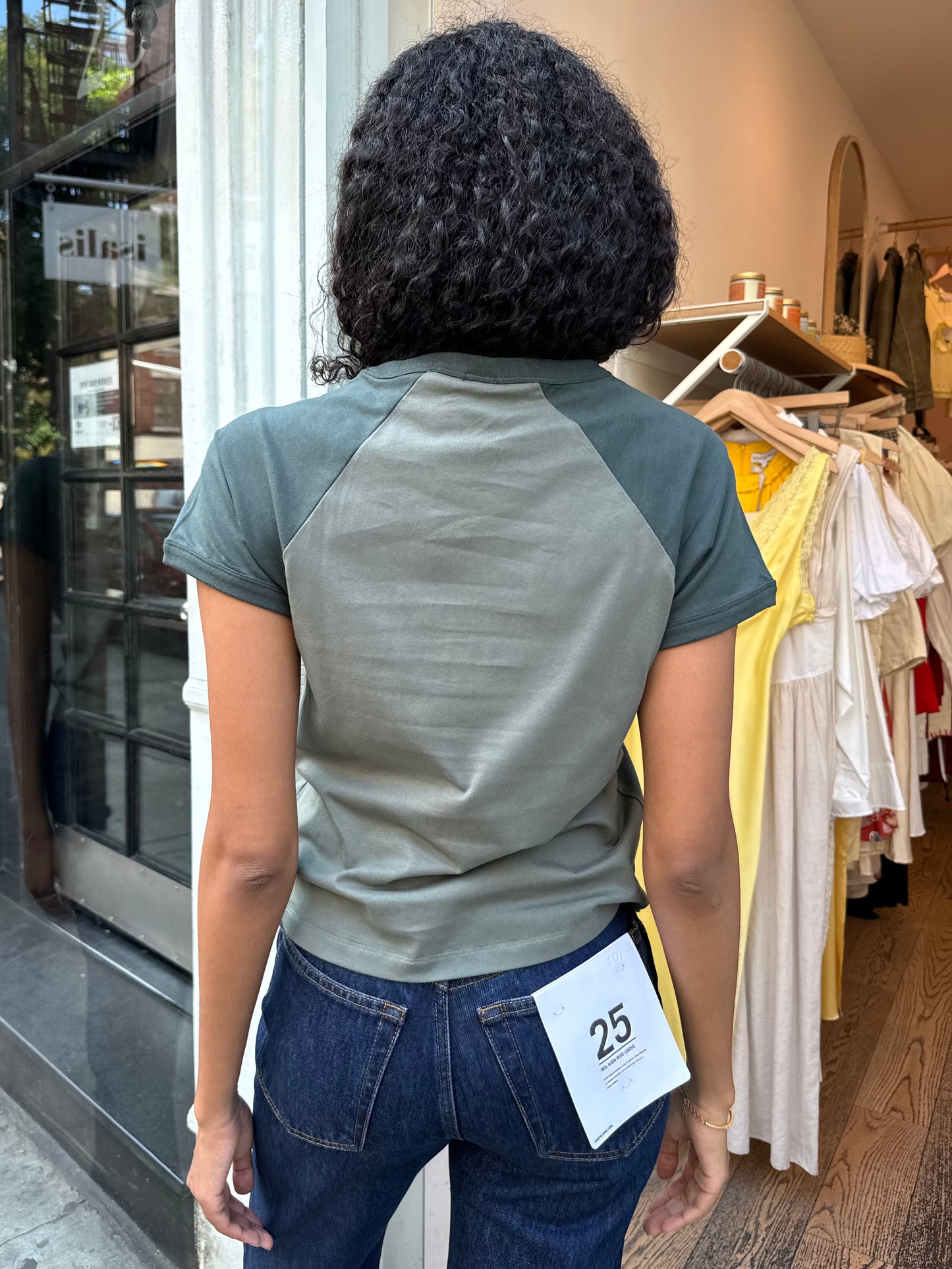 Raglan Baseball Tee in Juniper