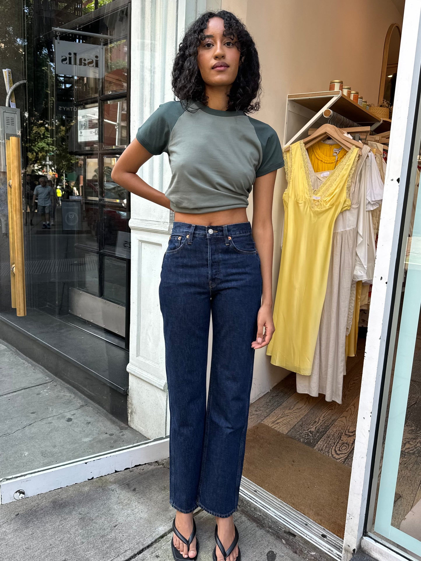 90's High Rise Loose Jean in Heritage Rinse