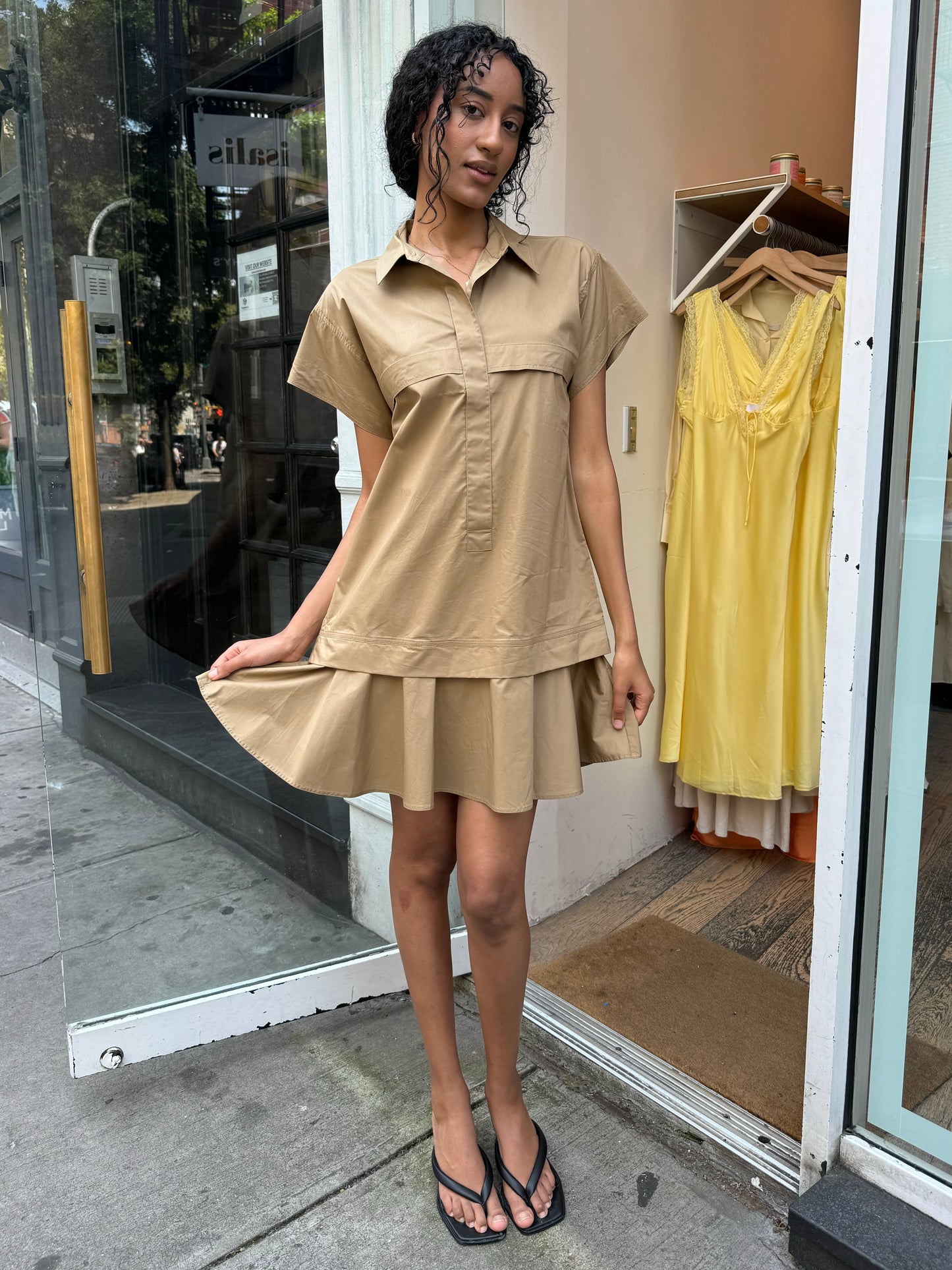 Addison Dress in Khaki