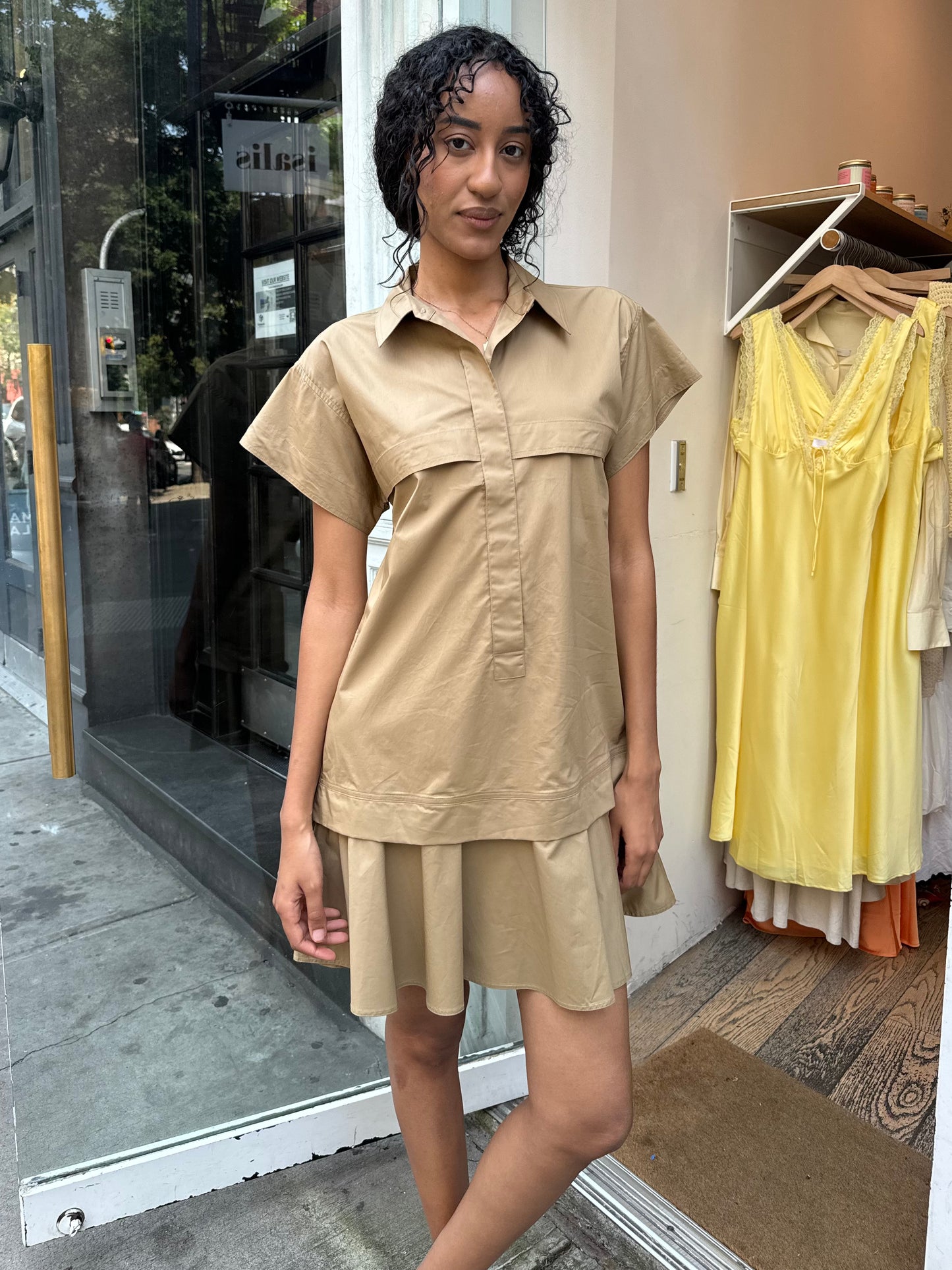 Addison Dress in Khaki