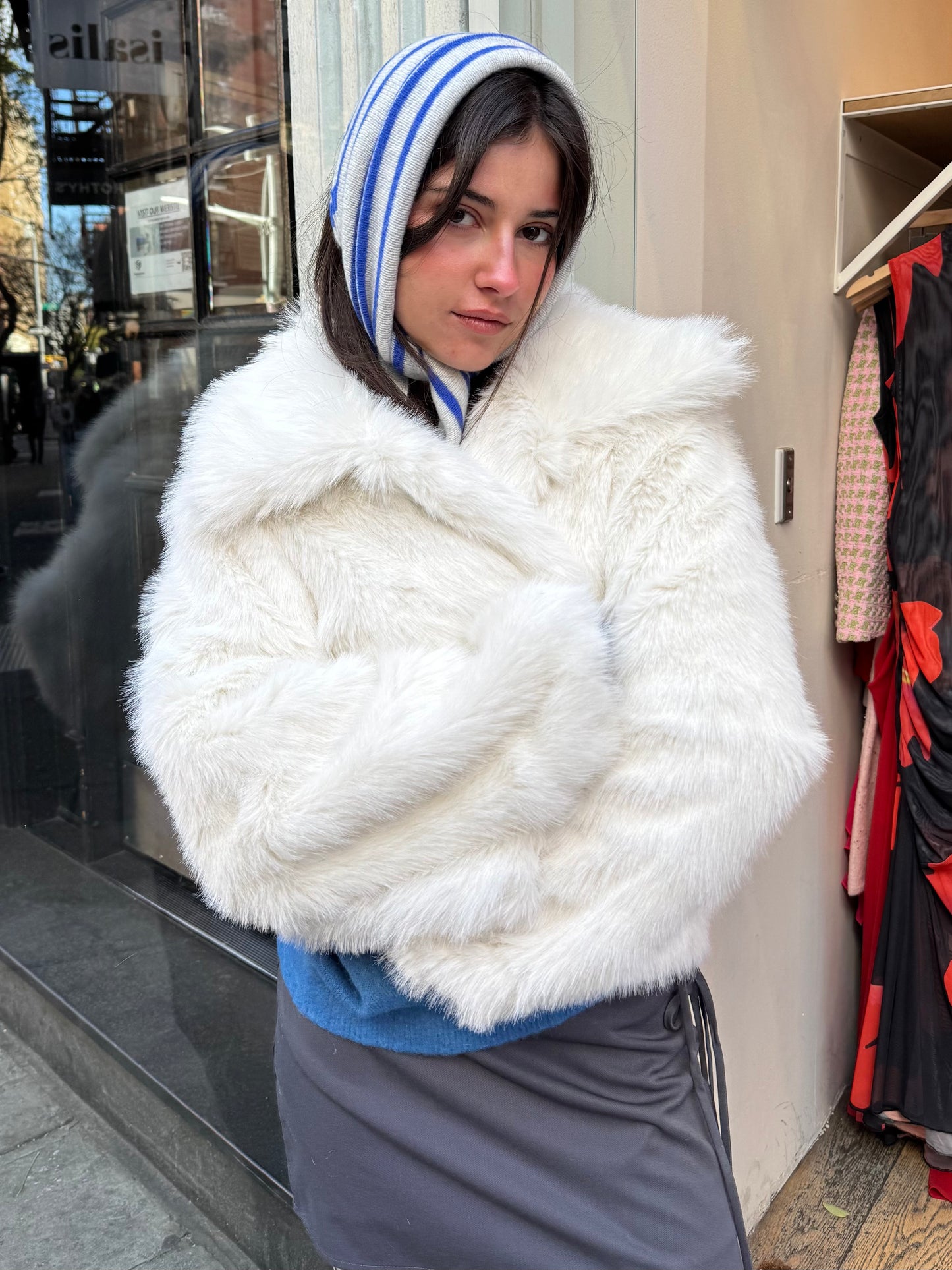 Sugar Fur Coat in White