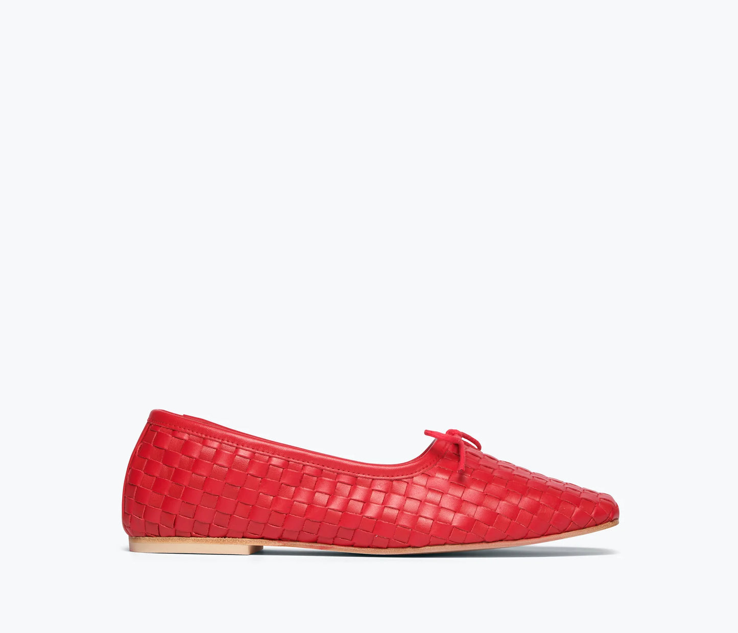 Jada Woven Flats in Crimson