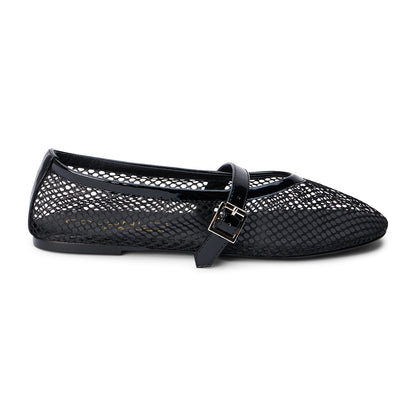 Nolita Net Ballet Flat in Black