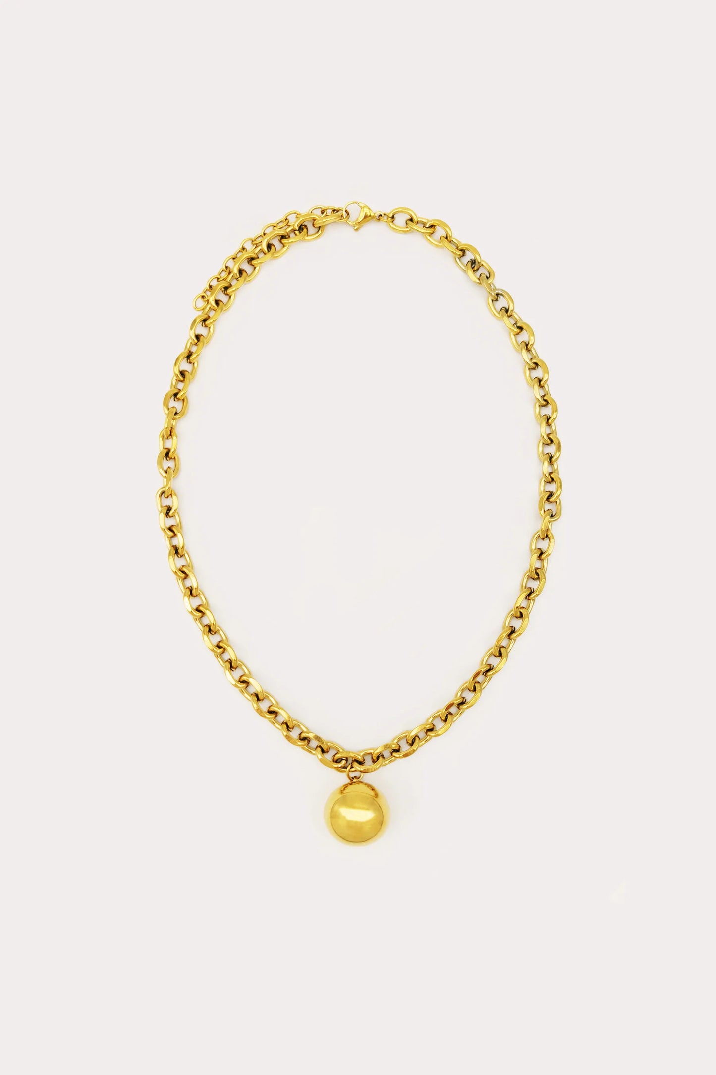 Gold Ball Pendant Necklace in Gold