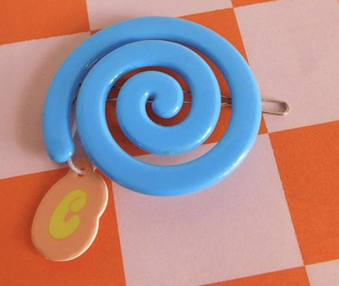 Swirl Barrette in Blue