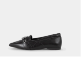 Hermine Pointed Loafers in Black