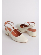 Klavier Strap Heels in Cream