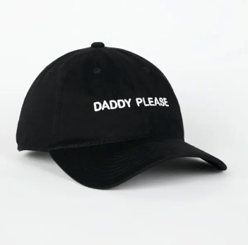 Daddy Please Hat Black