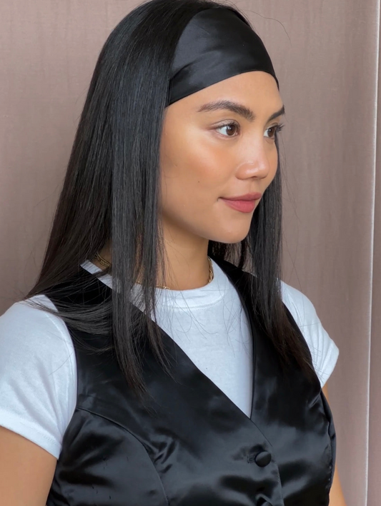 Bardot Wide Headband in Black