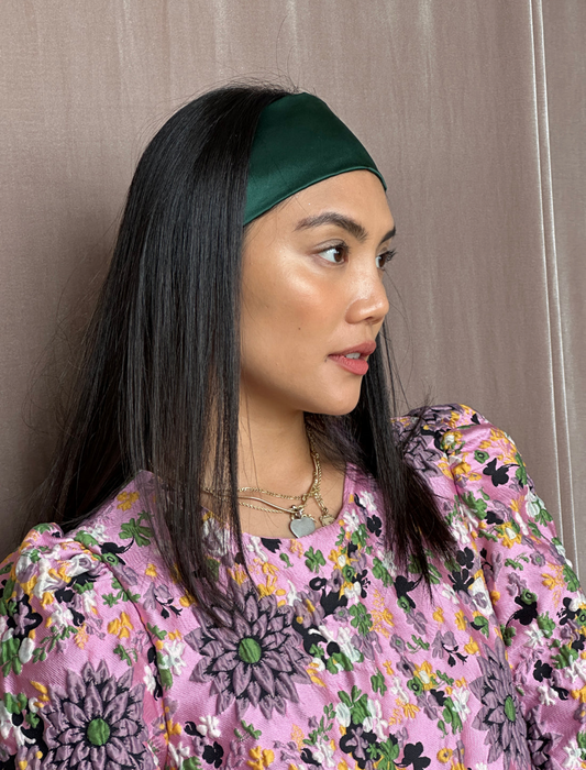 Bardot Wide Headband in Forest Green