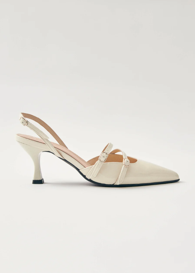 Joelle Onix Cream Leather Pumps