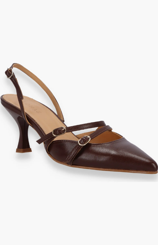 Joelle Onix Brown Leather Pumps