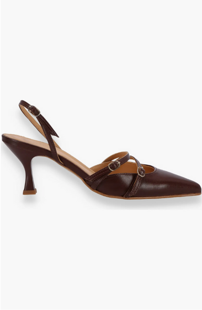 Joelle Onix Brown Leather Pumps