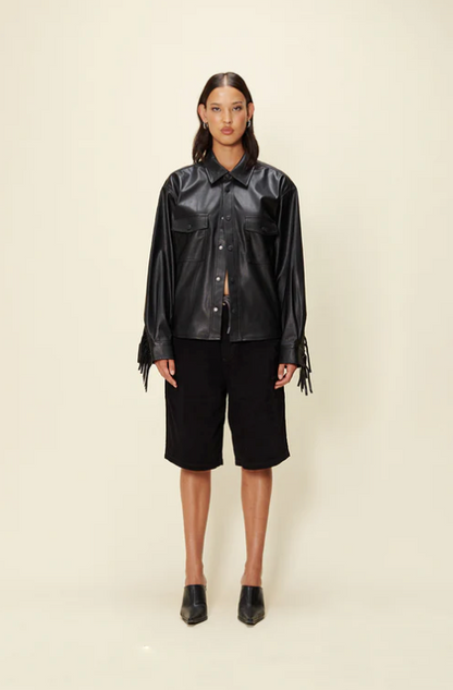 Tassel Showdown Shirt in Noir