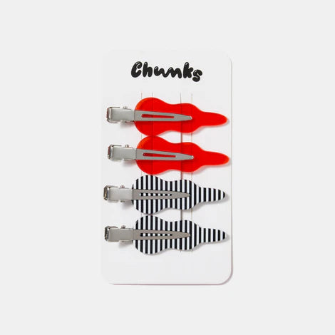 Setting Clips in Red + Stripes