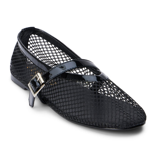 Nolita Net Ballet Flat in Black