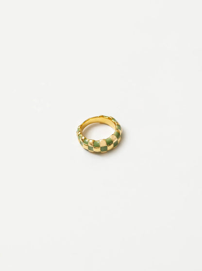 Libby Ring in Green & Gold sz 7