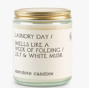 Laundry Day Glass Jar Candle