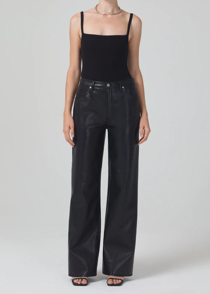 Recycled Leather Annina Trouser in Black