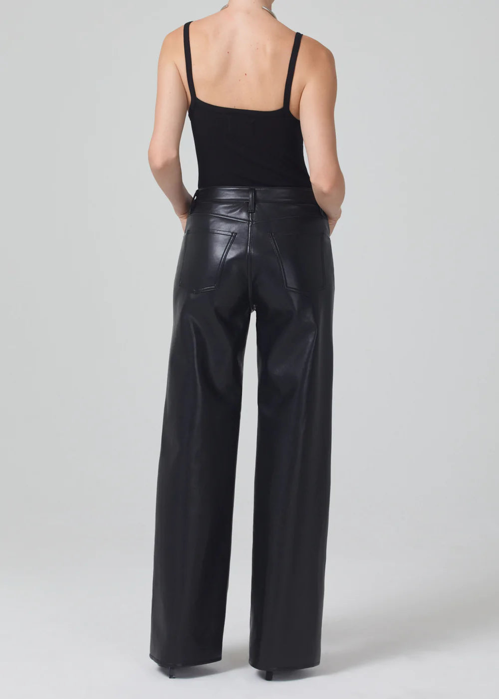 Recycled Leather Annina Trouser in Black